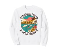 Paradise Found Aloha Hawaii Surf Wave Tropical Island Coucher de Soleil Sweatshirt