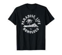 Paradise Life Palmier à tête de Diamant Style hawaïen Vintage T-Shirt
