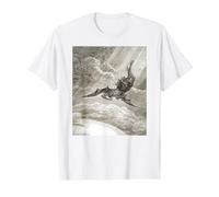 Paradise Lost Gustave Dore Satans Fall T-Shirt Graphique avec Valeur, Homme, Blanc, XL