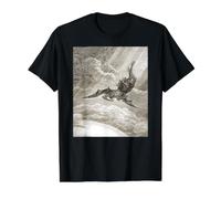 Paradise Lost Gustave Dore Satans Fall T-Shirt Graphique avec Valeur, Homme, Noir, XL