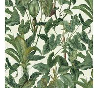 Erismann Paradisio Tropical Feuilles Jungle Plantes Papier Peint Blanc 6303-07