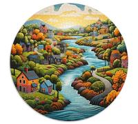 ParadisPuzzle Rond De 1000 Pièces pour Adultes Et Enfants paysages naturels DIY Difficile Impossible Qualité SupérieureJeux De Défi Uniques 1000pcs (67.5x67.5cm)