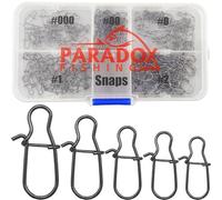 Paradox Fishing Duo Lock Snap Set I 175 pièces #000-#2 avec boîte I Snaps Accessoires de pêche à la truite, cuillères, cuillères, pêche à la truite, à la truite, à la pêche à la truite, au brochet et