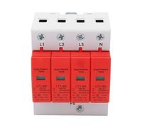 Parafoudre de Dispositif de Protection 4P AC385V, matériau PC Ignifuge pour systèmes électriques domestiques et commerciaux, Protection sûre, Montage sur Rail de 36 mm