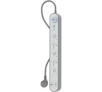 Bigben Connected Parafoudre Force Power Lite 5 prises 800J USB A+C 1,5 m Gris/Blanc Garanti à vie