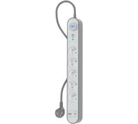 Bigben Connected Parafoudre Force Power Lite 5 prises 800J USB A+C 1,5 m Gris/Blanc Garanti à vie