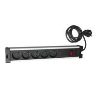 Bloc parafoudre 5x16A avec Interrupteur - Noir - Zenitech