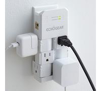 Parafoudre mural : 6 prises pivotantes, protection 1080 J, conception compacte pour prises existantes (blanc)