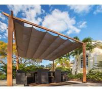 Paragon Outdoor Pergola en aluminium Florida 1111 imitation bois marron clair 350x350x235 cm