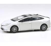 Paragon Toyota Prius Wind Chill 2023 Blanc métallisé avec dessus noir, toit ouvrant et toit ouvrant 1/64 moulé sous pression Modèles de voiture