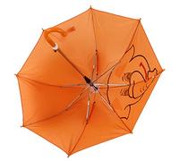 Paraguas pour les Beaux Animaux Caricature Light Girl Animal Fonctionnement pour un Llover Transparent, Premium Premium Place Steel (1 paquet) (ORANGE)