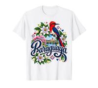 Paraguay Bird Passion Flower Art de Voyage Floral T-Shirt