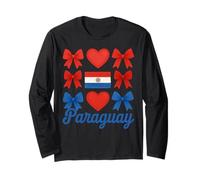 Paraguay Girl Coquette Bow Hispanic Heritage Manche Longue