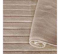 parah - Tapis de Bain Jacquard 50 x 80 cm | 100% Coton, 800 g/m² | Extra Doux, Absorbant et antidérapant (Taupe