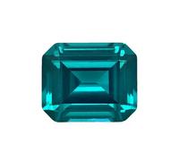 Paraiba Color Yttrium Grenat en aluminium créé en laboratoire Pierre précieuse taillée en émeraude pour bague et pendentif personnalisés, 10x12mm, Moissanite
