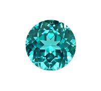 Paraiba Yttrium Grenat en aluminium créé en laboratoire Pierre précieuse ronde pour la fabrication de bijoux lumineux et vifs, 7.0mm, Moissanite