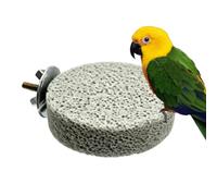 Parakeet Beak Grinding Stone Volcanic - Rock Multi-Purpose Perch Stand Foot | Parakeet Foot Claws Trimmer for Conure Cockatiel Lovebird | Canary Finch Cage Home Parakeet Beak Grinding Stone Volcanic Rock
