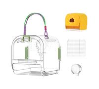 Parakeet Bird Cage, Nest with Easy-Clean Pull-Out Tray, Foldable Nesting Supplies with Breathable Spacious Interior for Cockatiels, Lovebirds, Budgies 7.2x7.2x6.69 inches