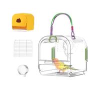 Parakeet Bird Cage, Parakeet Nest with Easy-Clean Pull-Out Tray, Foldable Bird Supplies Nesting Breathable Spacious Interior for Cockatiels Lovebirds Budgies, 7.2x7.2x6.69 inches