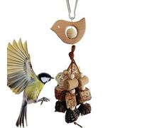 Parakeet Cage Toys, Wooden Bird Accessories, Natural Chewing Toys, Bird Cage Chewers, Cockatiel Play, Small Accessories, Lovebird Toys, Bird Cage Swing 27 x 7 x 4 cm