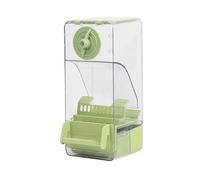 Parakeet Feeder, Bird Food Dispenser, 3.74x4.13x8.07 inches, Automatic Cage Feeder, Leak-Proof ABS Build, Compact Transparent Bin, 1 Piece, for Cockatiel Canary Use, Parrot Feeding, Indoor