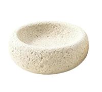 Parakeet Feeding Bowl - Round Stone Bird Dish Cage Hummingbird Water Cup