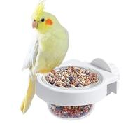 Parakeet Food Dish, Large Bird Feeding Cups, Portable Water Bowl Cages with Clamp, 3.78x2.83in Chinchilla Small Pet Feeder, Watering Supply for African Greys, Conures, Other Birds