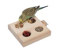 Parakeet Foraging Toys - Wooden Natural Fun Interactive Feeder | Small Bird Accessories | For Cockatiels Outdoor Indoor Patio Inside Hammock Window Courtyard Balconies Garden Yard Pet Perch Task