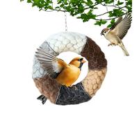 Parakeet Nest, Handmade Fiber Refillable Decorative Bird Nest, Alpaca Fiber Bird Nesting Material for Parakeets, Hummingbirds, Garden Decor, Yard, Patio, Outdoor Home Use, Eco-Friendly, Soft Comfortab