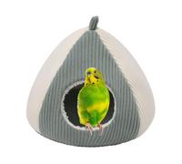 Parakeet Nest, Triangular Bird Hammock - Winter Insulated Sleep Shelter | Bird Sleeping Hut for Small Parrots with Warm Lining | Hanging Triangle Design, Soft Fabric, Resting Hideaway, Cage Accessory