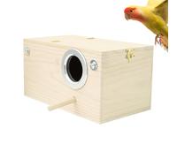 Parakeet Nesting Box, Bird Wooden Habitat, Nesting Bird Box, Parrot Lovebird Shelter, Small Birds House, Indoor Outdoor Decor, Lawn Garden Accessory for Backyard Home Use