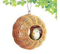 Parakeet Nesting Box - Décoration Bird Box, Parrot Habitat with Nesting Comfort, Wooden Aviary Home, Hanging Shelter, Rest Chamber for Garden Backyard Patio Farmhouse Courtyard Tree Outdoor Use