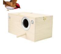 Parakeet Nesting Box - Natural Wooden House, Bird Breeding Box House for Lovebirds Finches, Aviary Shelter with Spacious Design, Bird Habitat, Parrot Nest H Ouse for African Grey and Cockatoos