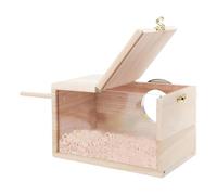 Parakeet Nesting - Breeding Chamber for Aviary Habitat | Wooden Shelter Structure with Transparent Acrylic Viewing Panel & Secure Entry Opening for Pairing Cage Installation Observation