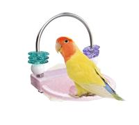Parakeet Perch - Interactive Rotating Rings Bird Resting Stand | Enrichment Toy for Climbing, Exploring, and Training Cockatiel, Lovebird, Macaw Or Small Birds Encourages Activity and Mental