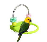 Parakeet Perch - Interactive Rotating Rings Bird Resting Stand | Enrichment Toy for Climbing, Exploring, and Training Cockatiel, Lovebird, Macaw Or Small Birds Encourages Activity and Mental