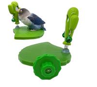 Parakeet Playground - Perchoir d'Entraînement pour Perruche,Accessoire De Cage Style Cactus, Jouet Éducatif Puzzle, Jeu d'exercice en Forme De Feuilles pour Conures Et Canaris