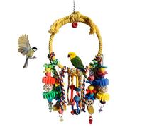 Parakeet Toys - Corde en coton pour animaux de compagnie Interactive Games | Anneau de perche en forme d'oiseau Swing Parakeet Accessoires | Corde en coton pour cockatiel Conure Canary Finch Chewing