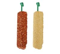 Parakeet Treats Sticks, Bird Snack Rewards, 2 Pack Foraging Food, 14cmx0.98 inches Nutritious Training Support Enrichment Seed Blend for Parrot Canary Finch Conure Healthy Diet Use