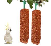 Parakeet Treats Sticks, Bird Snacks Parrots, Foraging Chewing, Sturdy Training Food Rewards Birds, 2 Pieces Edible Stick Snacks for Finch Myna Conure Enrichment Feeding