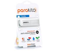 Parakito Bracelet Anti-Moustique Rechargeable Adulte Blanc 1 Pièce