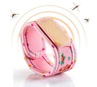 PARAKITO - Bracelet Anti-Moustiques Réutilisable - 2 Plaquettes Incluses aux Huiles Essentielles - 1 Mois de Protection - Sans DEET - Taille Junior 3+ (Sirènes)