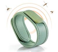 BIOSYNEX - PARAKITO - Bracelet Anti-Moustiques Rechargeable - 2 Recharges Incluses - 1 Mois d'Utilisation - Sans DEET - Coloris Kaki - Taille Adulte