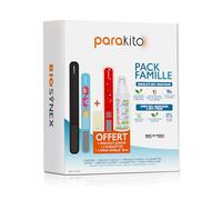 PARAKITO - Bracelets Anti-Moustiques Réutilisables - Pack Famille - 3 Bracelets + 1 Spray Offert - 1 Mois de Protection - Sans DEET (2 Junior + 1 Adulte)