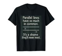 Parallel Lines Tableau noir Motif puns T-Shirt