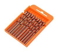 Parallel Shank Twist Drill High Speed Steel Plated 10Pcs Set for Drilling Copper Plate Iron Stainless Steel Aluminum Alloy Bench Drill Electric Drill Tools (4,0 mm)