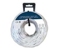 Parallèle Textile tressé de 2 x 1 mm de Couleur Blanche, idéal pour diverses Applications. Présentation de 25 mètres, Parfait pour Les travaux manuels et Les projets de Couture. Résistant et