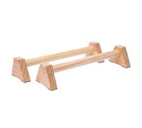 Parallettes 1 paire de barres parallèles en bois avec poignées for pompes et design quadrangulaire(40cm)