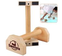 Parallettes, 2 Poignées De Pompes ParallèLes En Bois, Calisthenics, Poignées Antidérapantes, Barres Parallèles De Gymnastique, Barres Parallèles Pour L'IntéRieur Et L'Extérieur Pour La Calisthénie