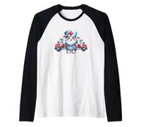Paramedic GNOME for Women Men with Ambulance for Nurse Life Manche Raglan